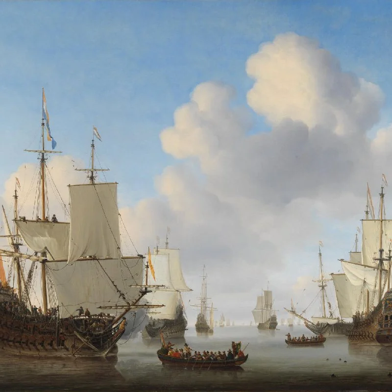 Dutch Ships in a Calm Sea