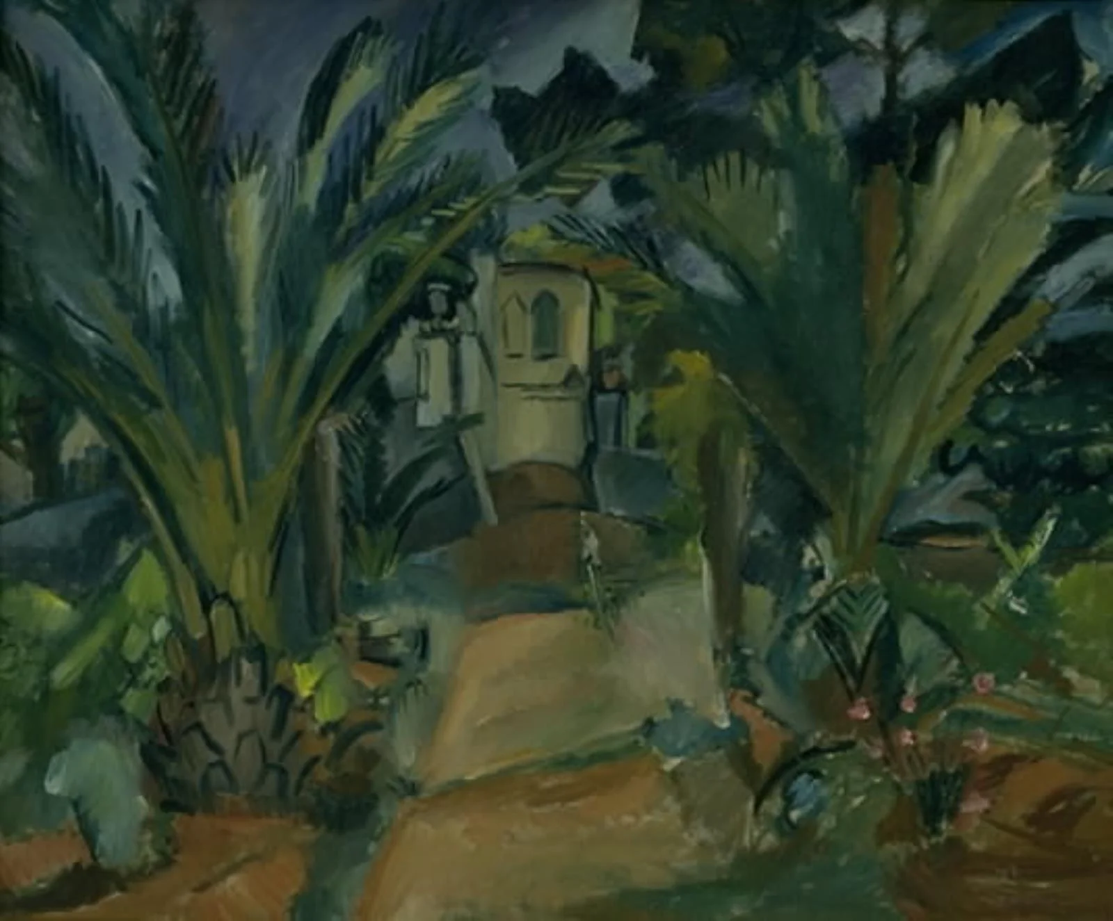 Terrace with Palms