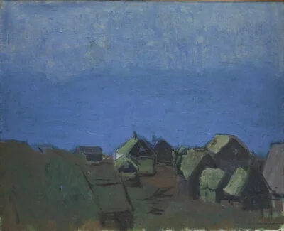 Blue Evening. Hestur, the Faroes