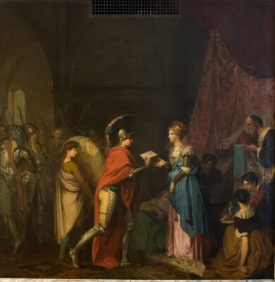 Hamlet Delivering a Letter Written by Himself to the Queen of Scotland