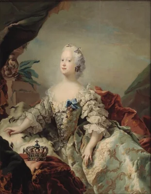 Louise, Frederik V's First Queen in her Coronation Robes