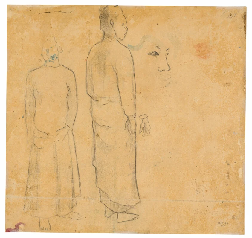 Two Figures (related to the painting Tahitian Landscape)