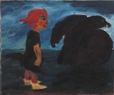 Child and Large Bird