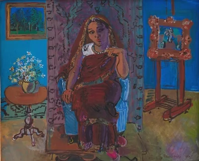 Interior with a Hindu Girl