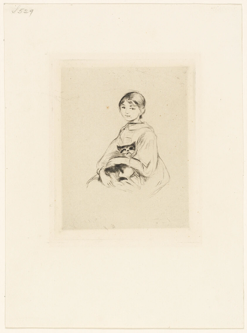 Young Girl with a Cat
