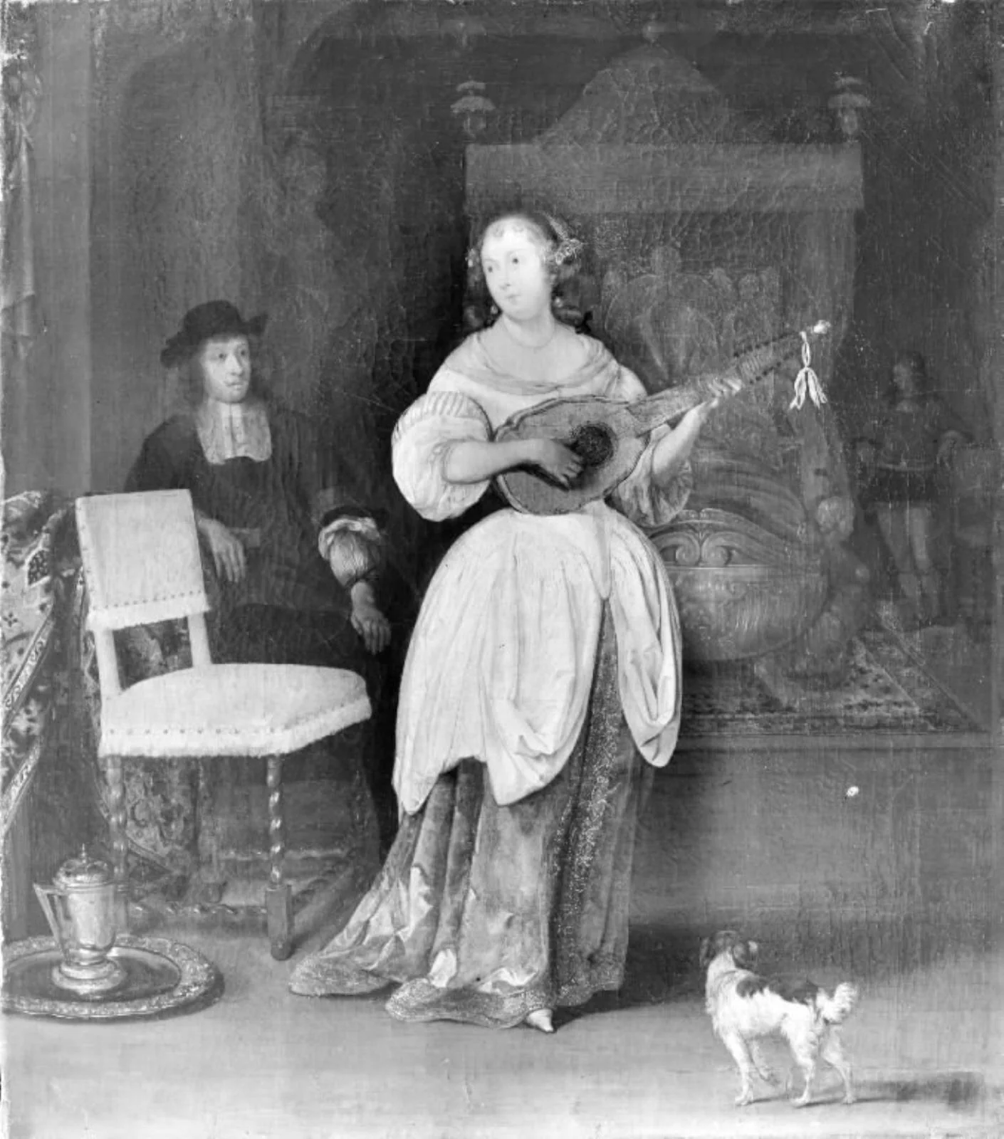 A Woman Playing the Mandolin