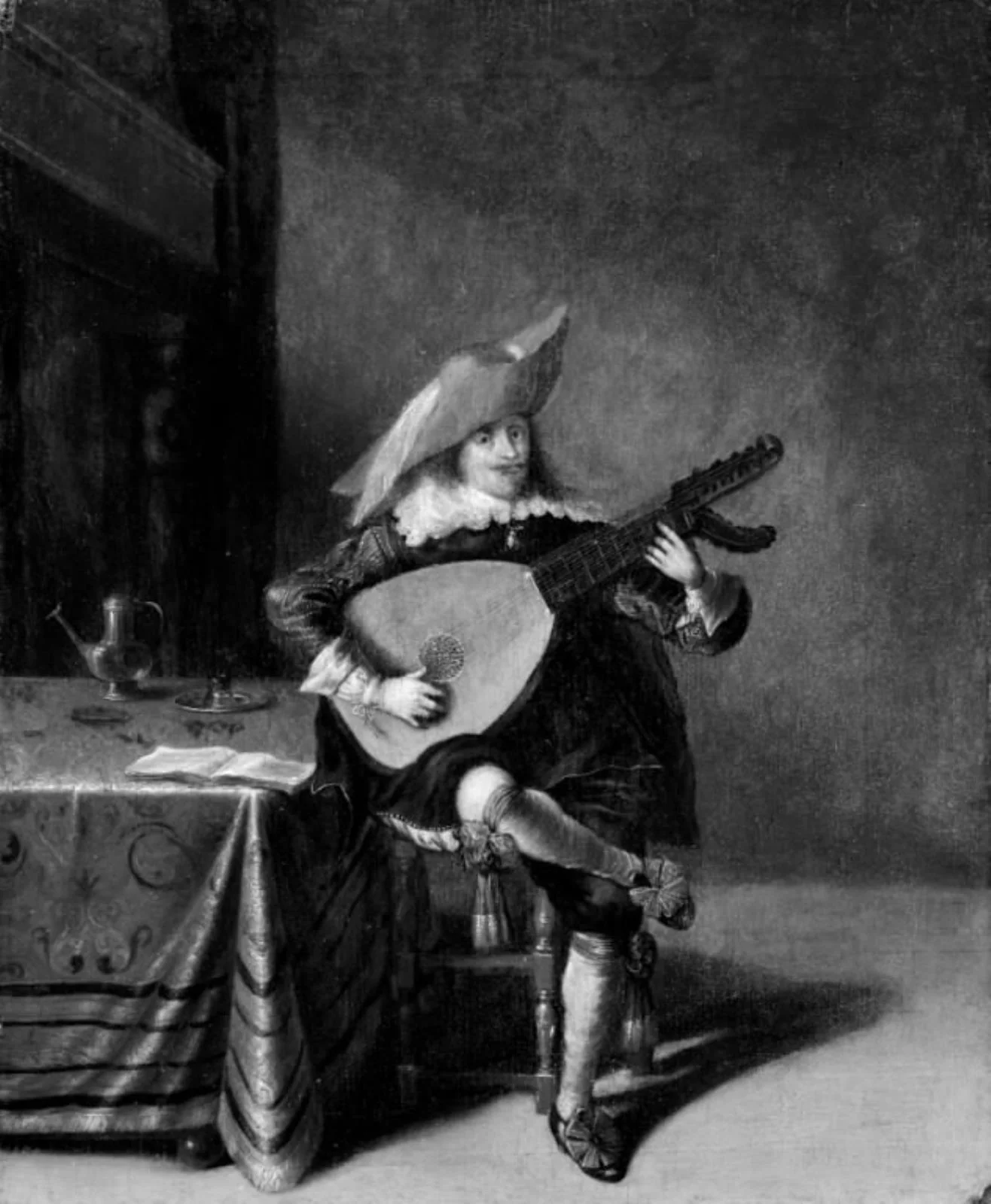 Lute Player at a Table