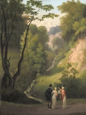 The Devil's Cleft at Liselund Manor. The Island of Møn