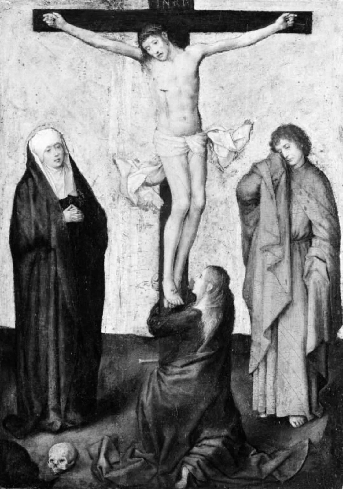 Christ on the Cross between the Virgin Mary and St John