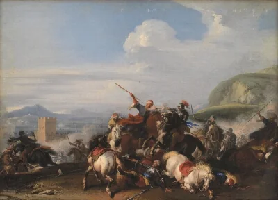 Battle Scene with Turkish Cavalry
