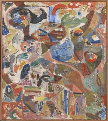 Human Figure, Bird and Mask