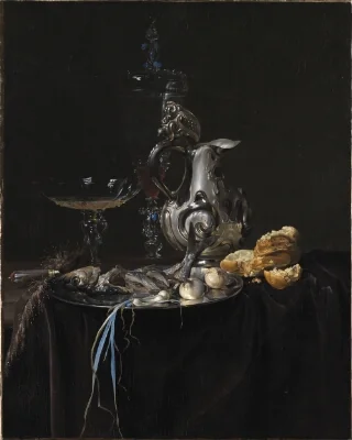 Still Life. Breakfast Piece with a Silver Jug
