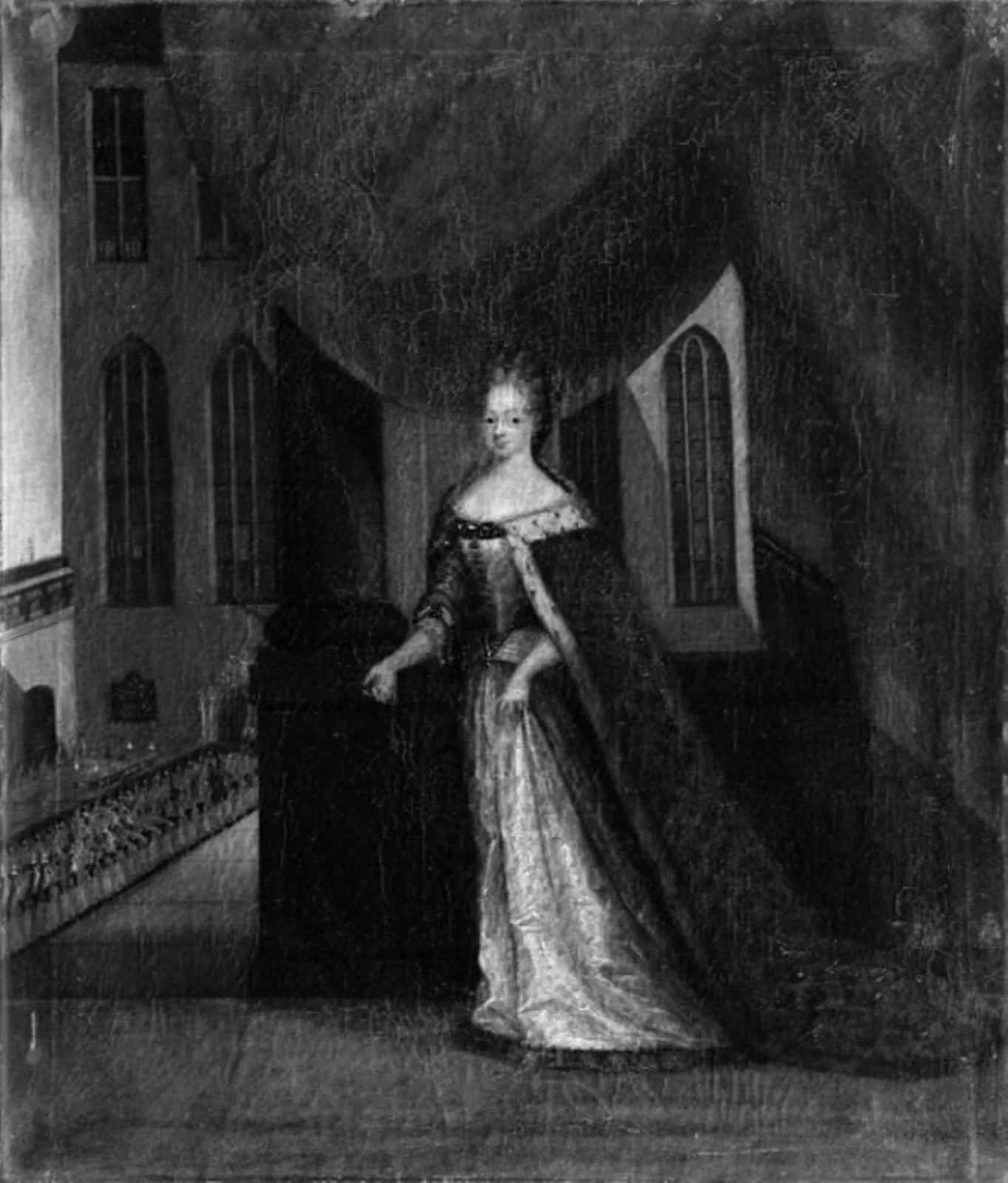 Dronning Louise i salvingsdragt