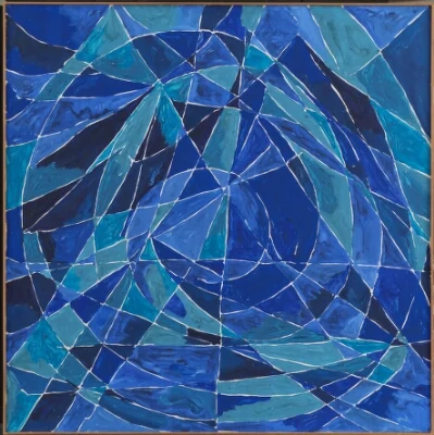 Picture Painted in 7 Blue Colours