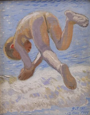 Boy Taking a Header