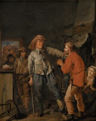 Soldiers Breaking into a Peasant's Cottage