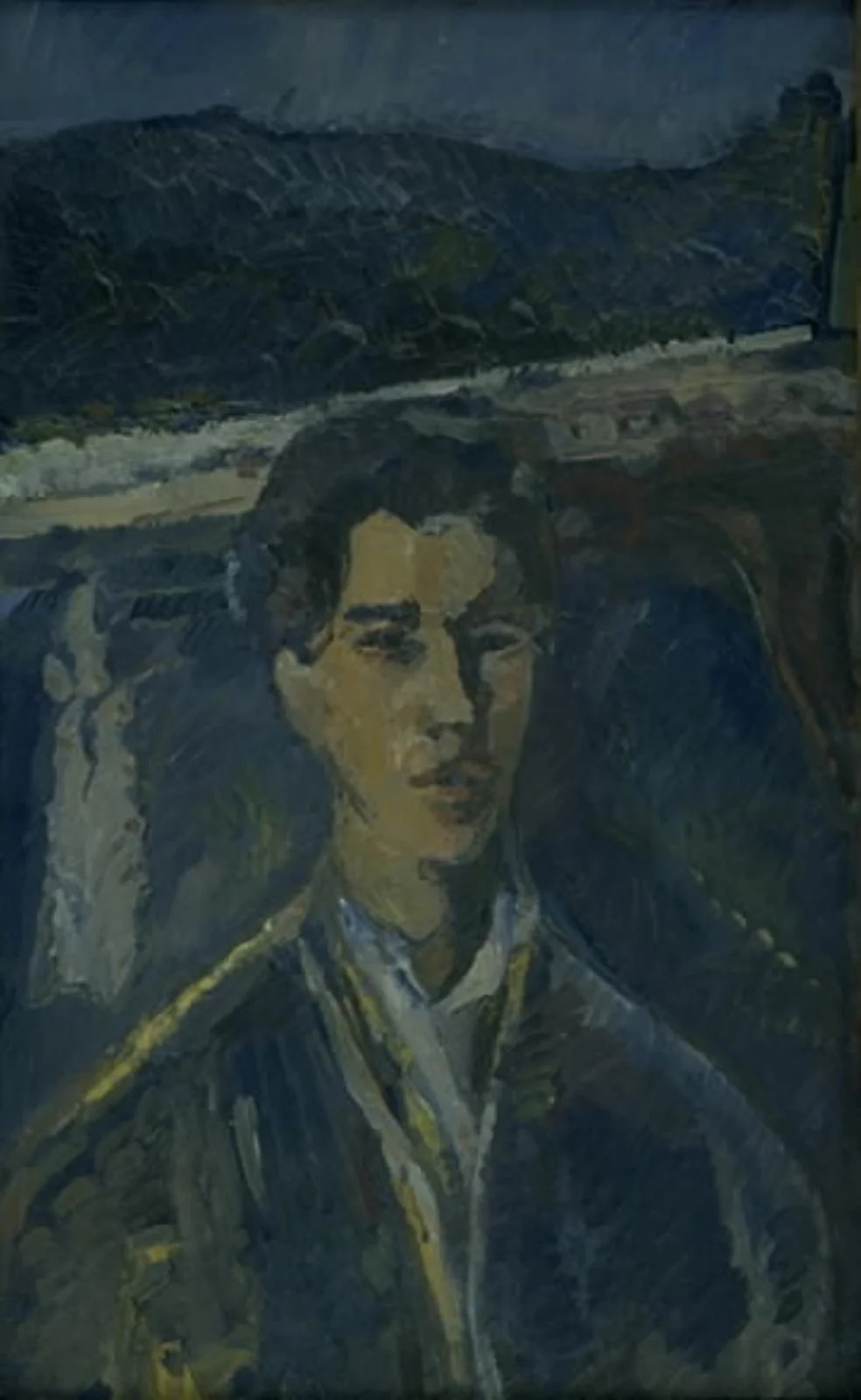Blue Portrait. Self-Portrait