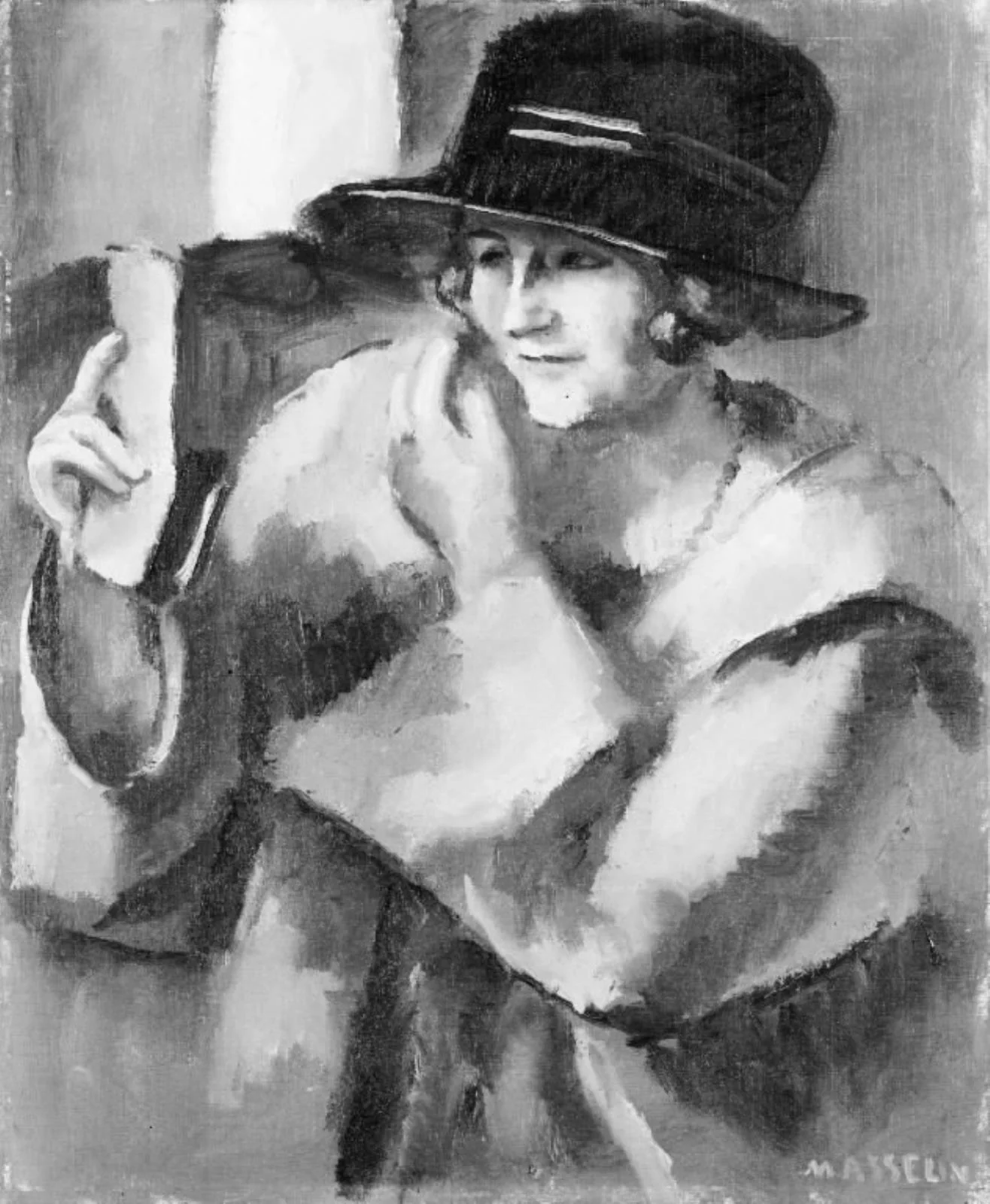Young Woman Powdering her Face