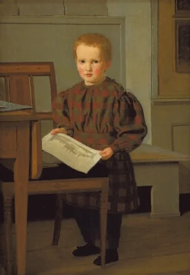 The Painter C.W. Eckersberg's Son Julius in his Fathers Studio