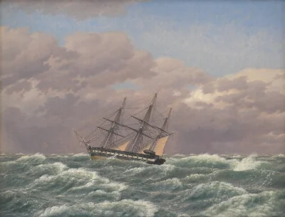 The Corvette "Galathea" in a Storm in the North Sea