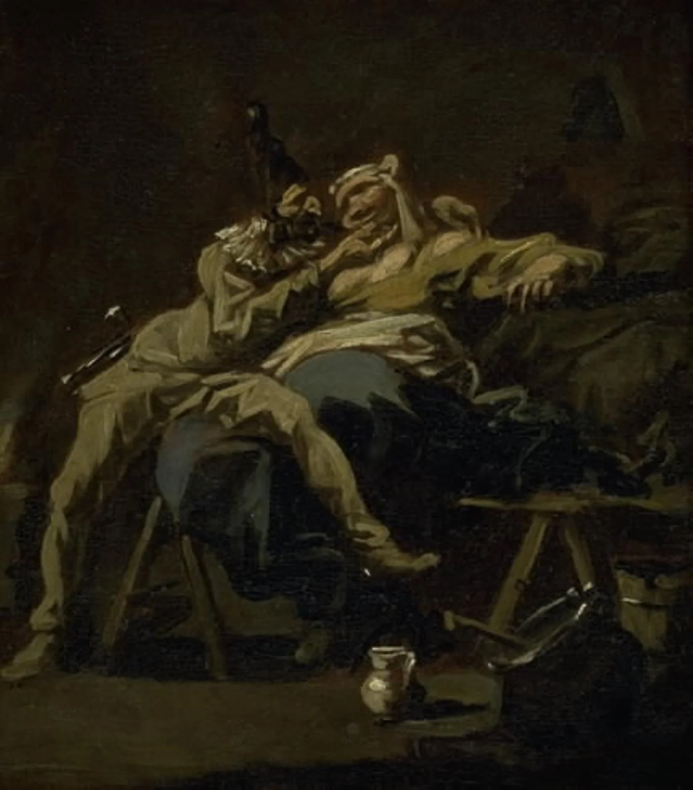 Pulcinella and Colombina