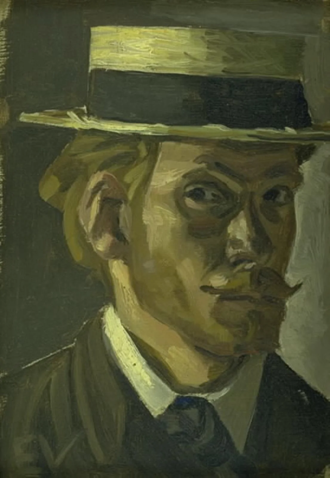 Self-Portrait with a Straw Hat