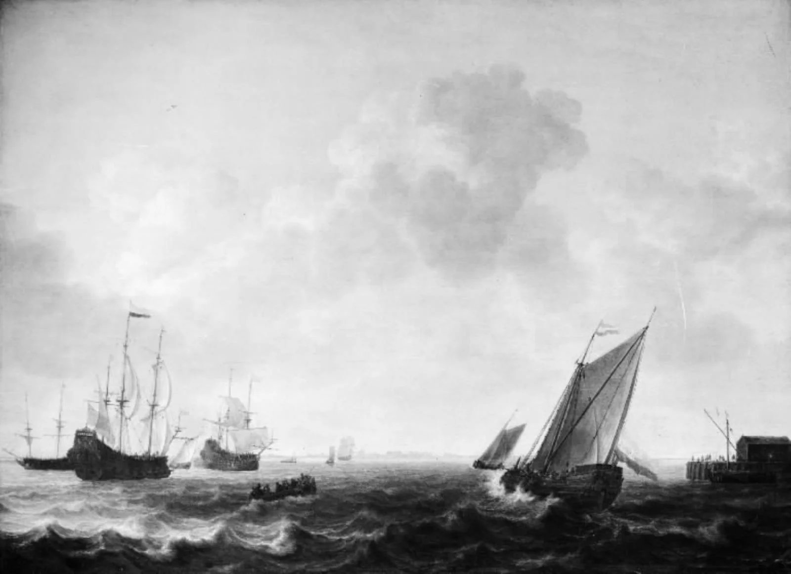 Ships off the Dutch Coast