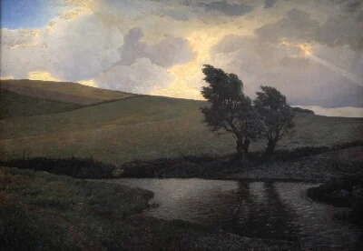 Showery Landscape. Jægerspris, Zealand