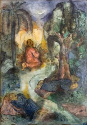 Sjælekamp. Jesus og de sovende disciple i Getsemane Have