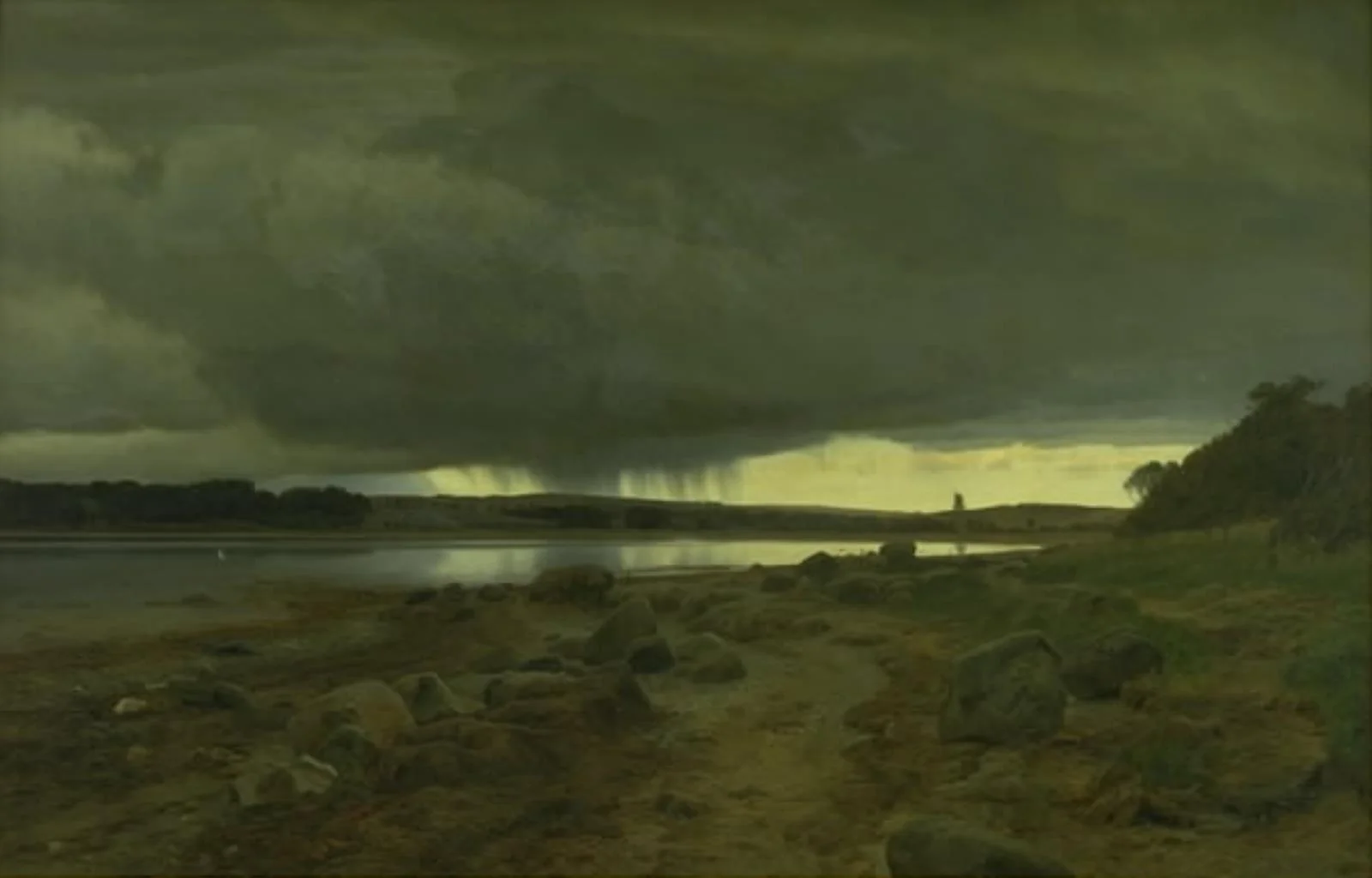 A Showery Landscape. Kalø Vig, Jutland