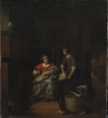 A Housewife Instructing her Maid