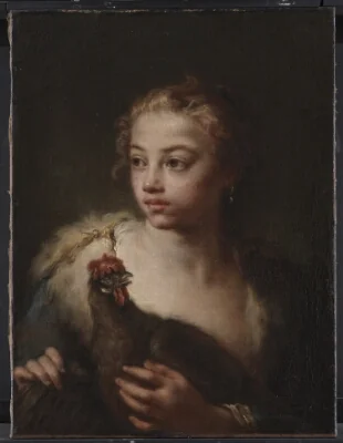 A Girl with a Chicken
