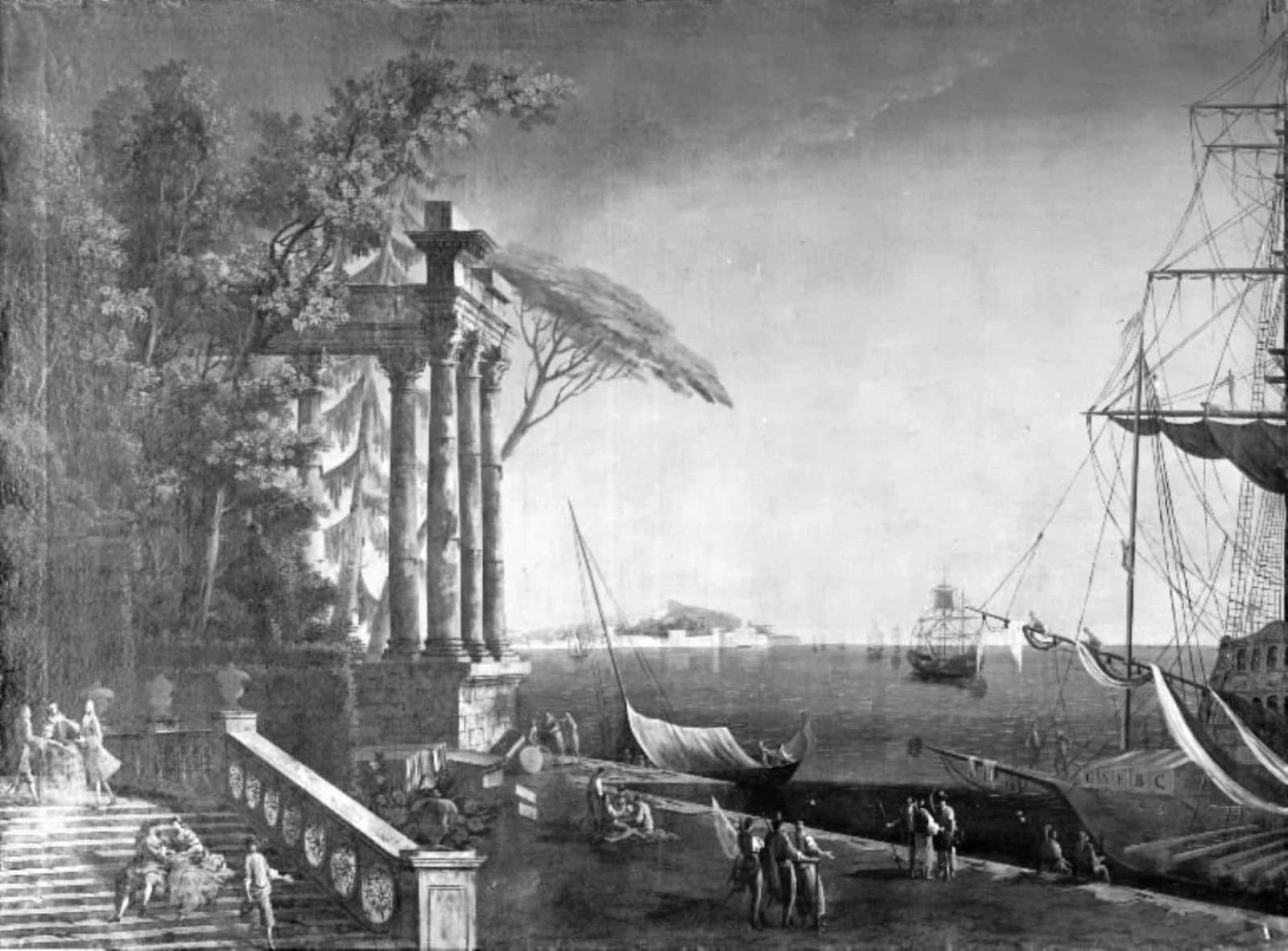 An Italian Seaport with Antique Ruins