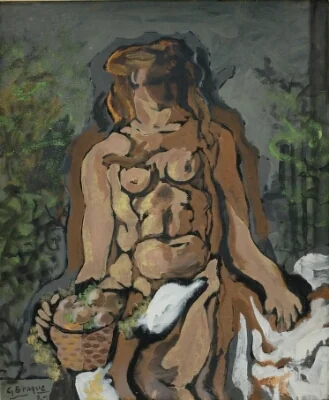 Nude with Basket of Fruit