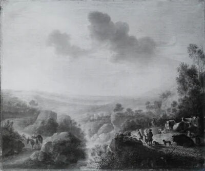 Landscape with Cattle by a Brook