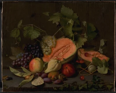 Still Life with Melons and Grapes