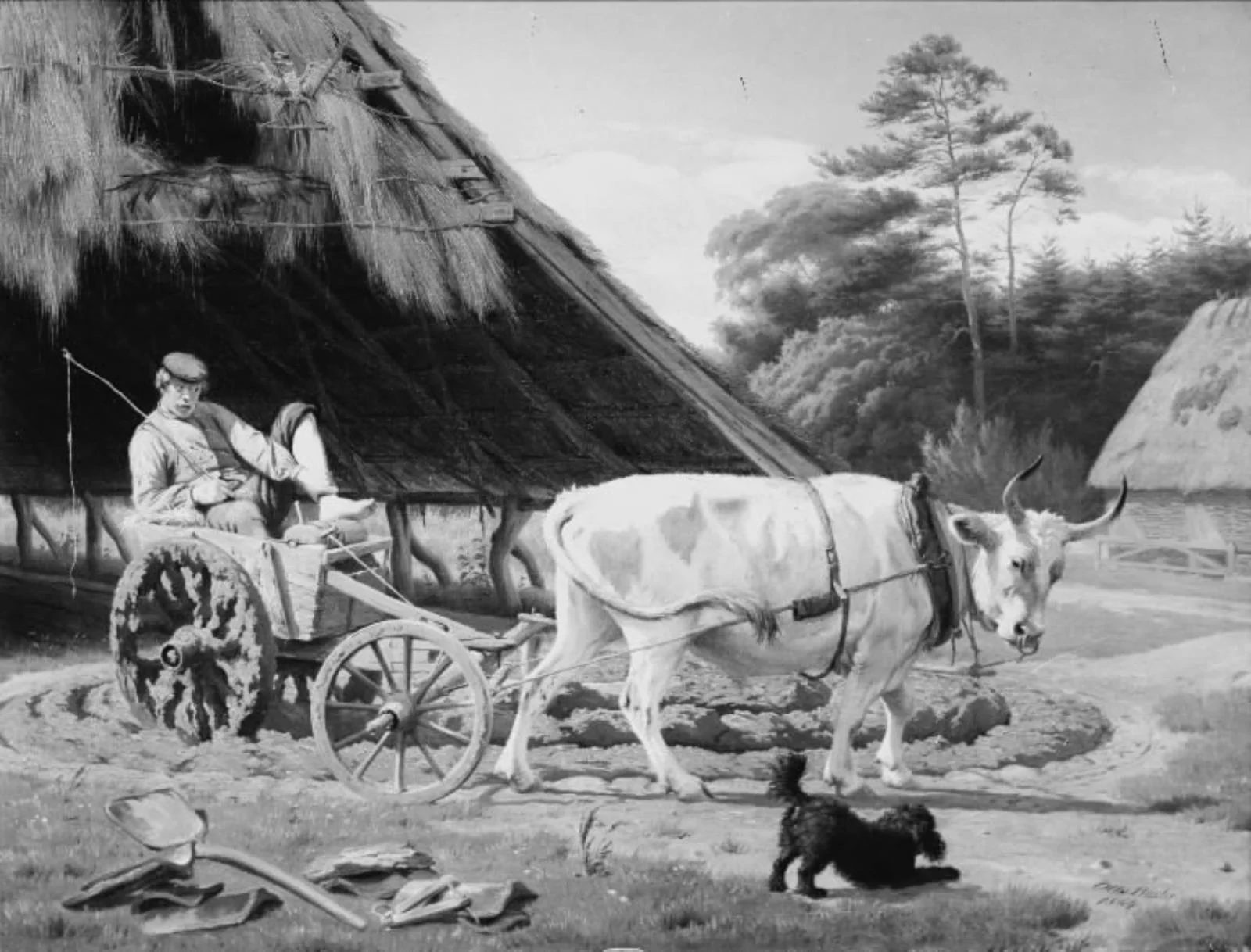 A Kneading Cart outside a Tileworks in Jutland