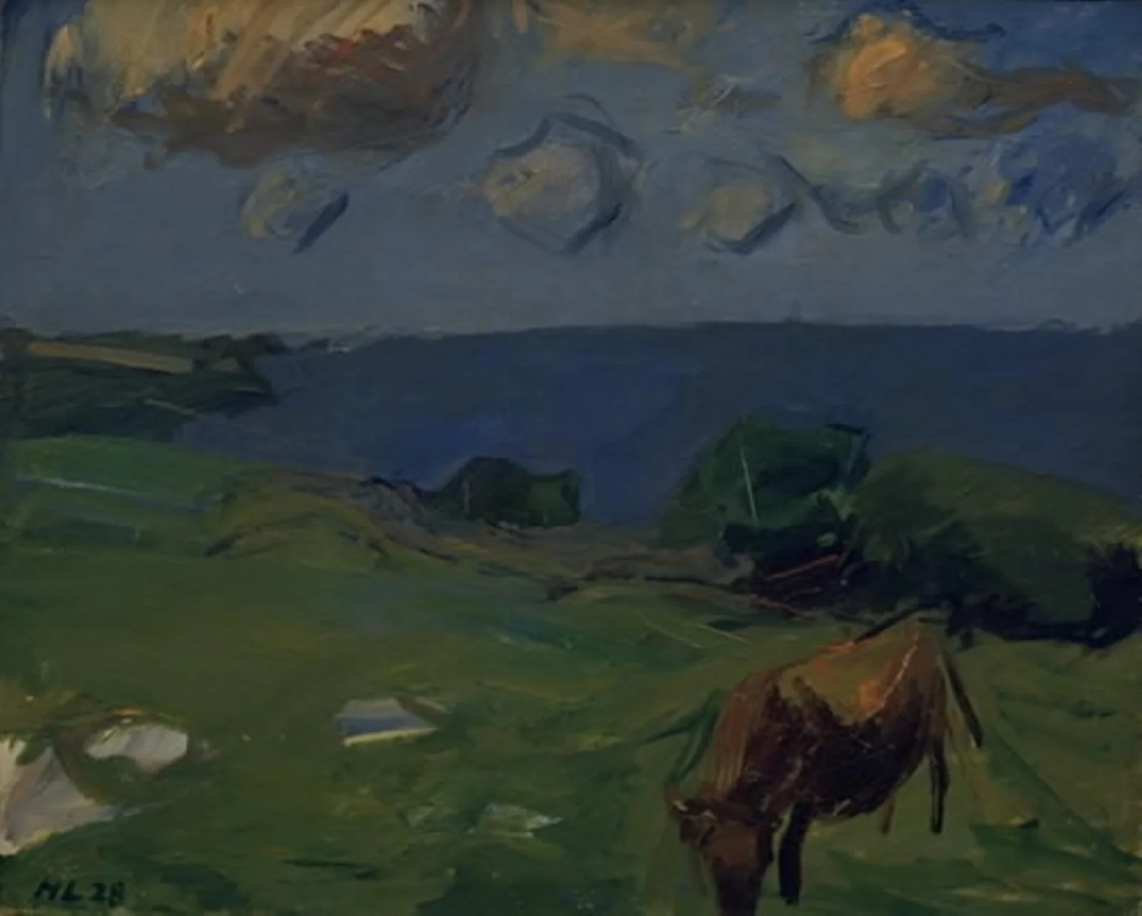 Grazing Cow by the Sea, Gudhjem
