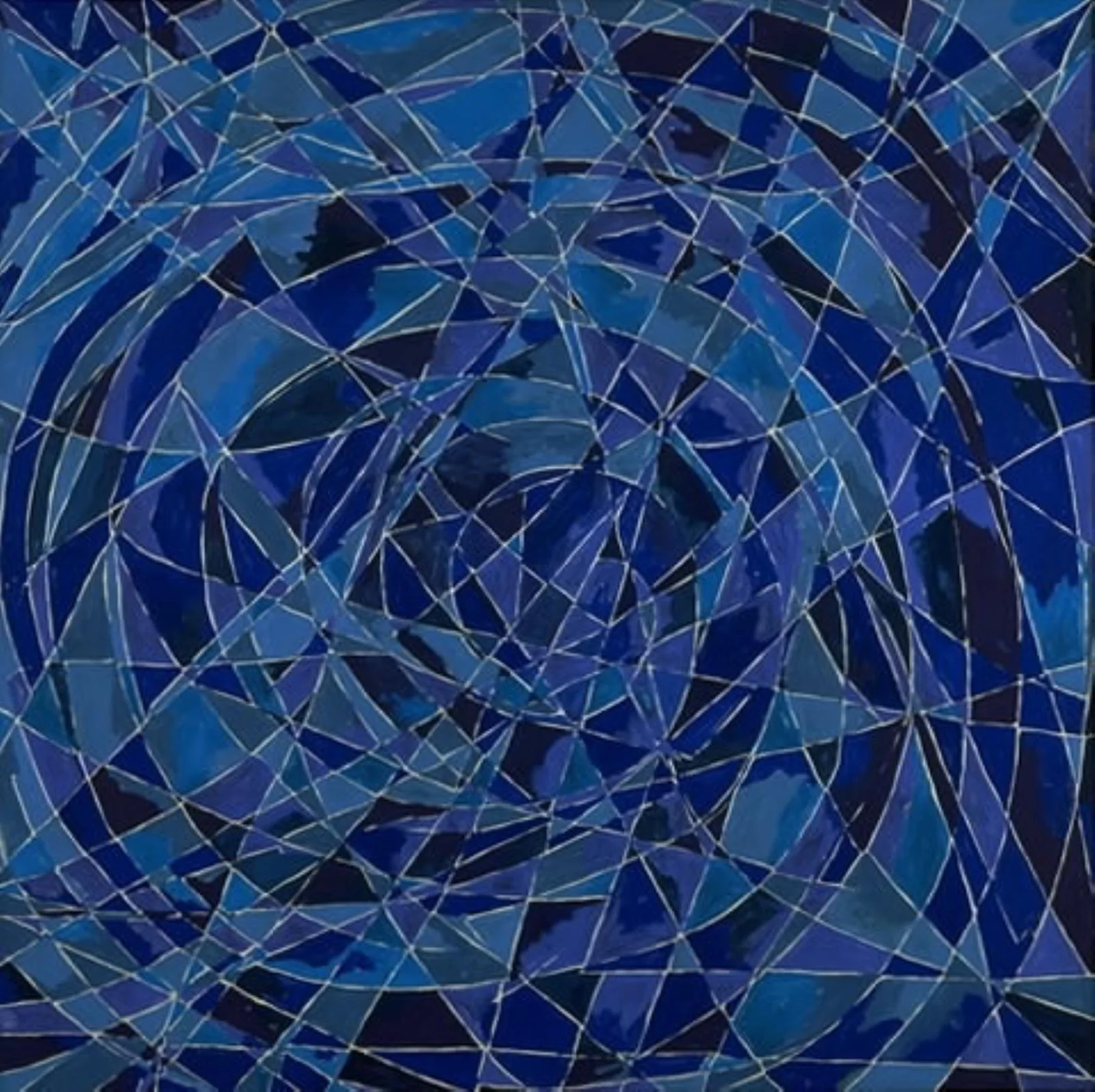 Picture Painted in 8 Blue Colours
