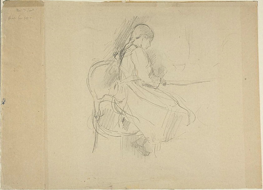 Young Girl Seated at a Table