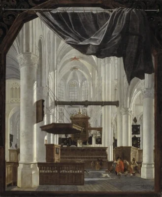 Interior of Sint Gertrudiskerk in Bergen op Zoom