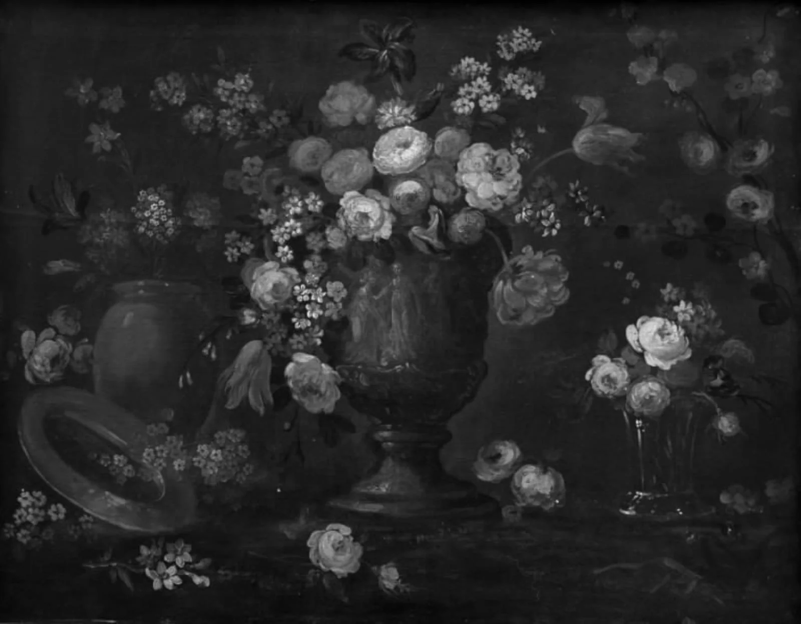 Flowers in a Stone Vase