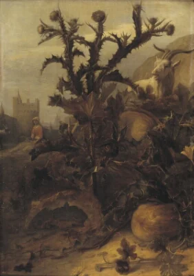 Thistle, Pumpkin and a Goat