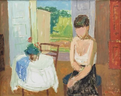 Interior with Seated Woman, Morning