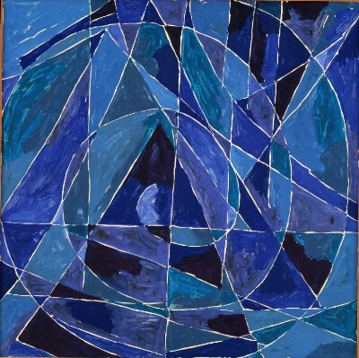 Picture Painted in 7 Blue Colours