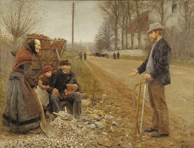 People by a Road