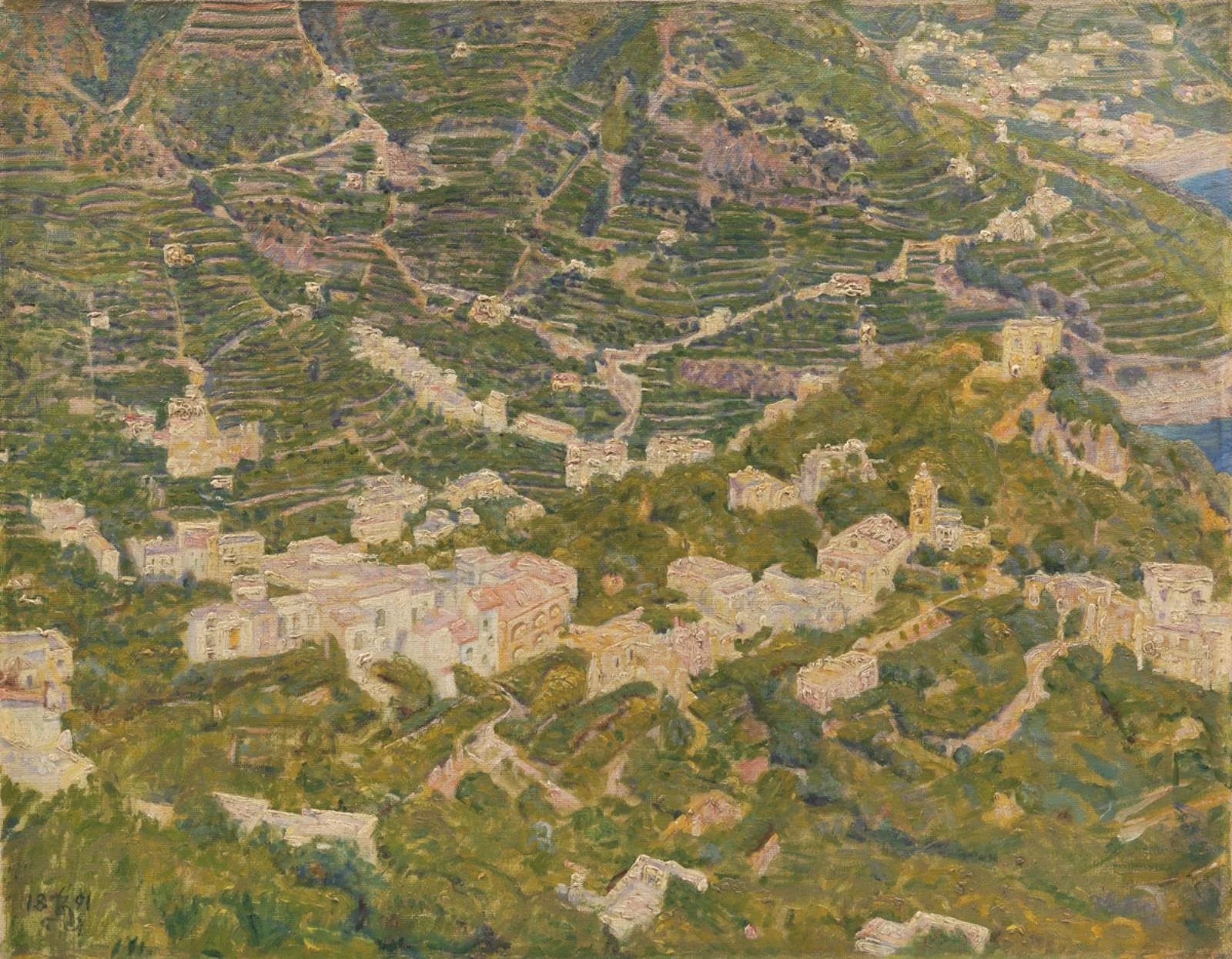 Bird's Eye View from Ravello towards Torello