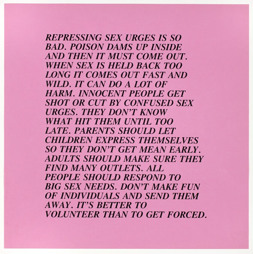 Untitled (Repressing Sex Urges...), from Inflammatory Essays