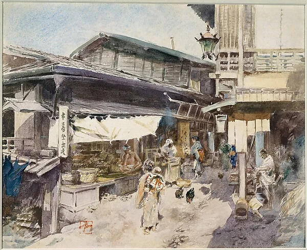 Street Scene in Ikao, Japan