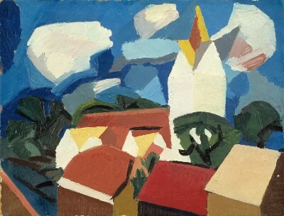View over Roof Tops towards Thisted Church